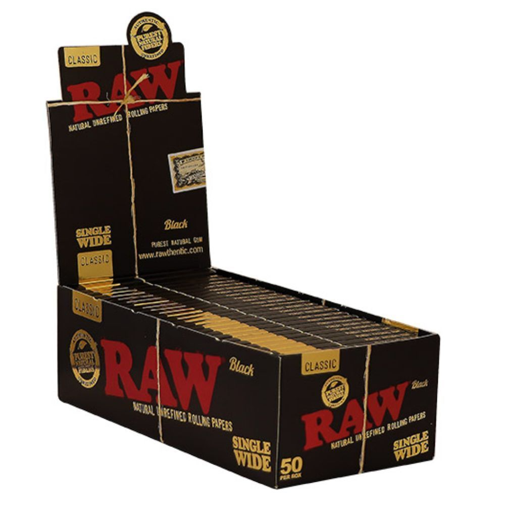Raw Black Single wide box/50